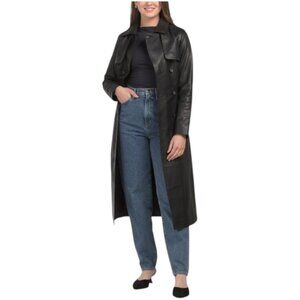 BOD & CHRISTENSEN Leather Trench Coat
